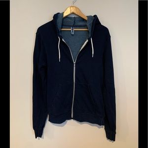 American Apparel size XS Indigo zip hoodie